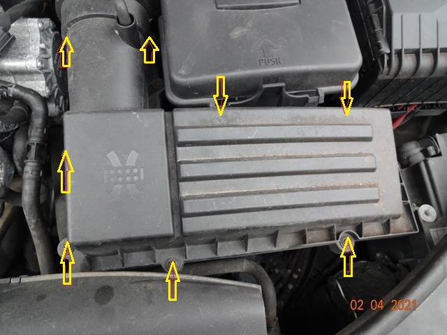 Air Filter screw locations Audi A3